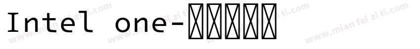 Intel one字体转换